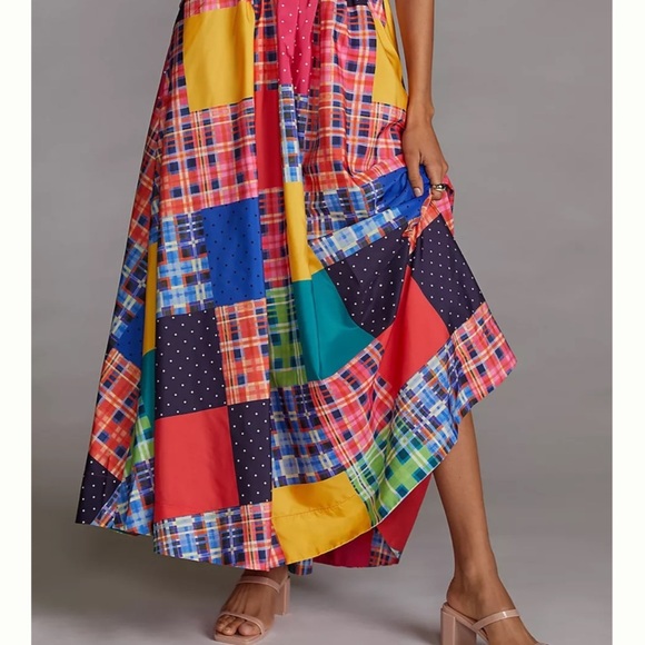 Anthropologie Maeve patchwork Aline skirt new with tags small - Picture 2 of 5